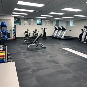 empty Live Well gym showing various pieces of exercise equipment